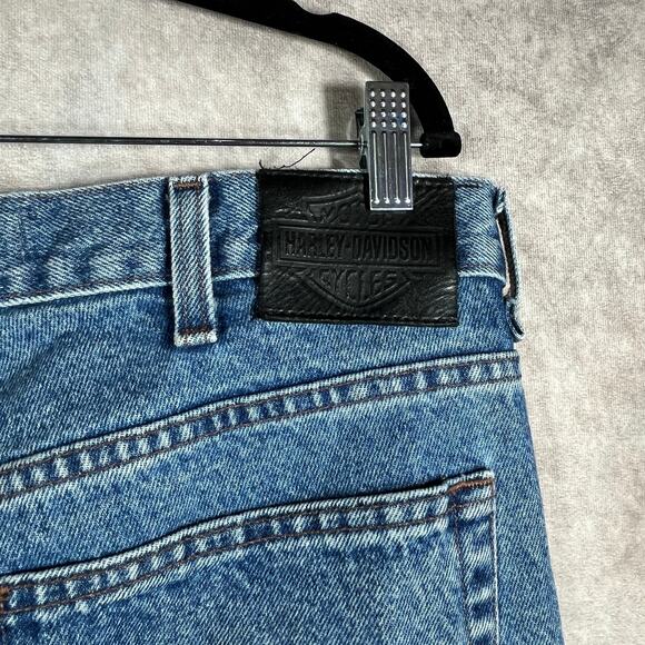 Harley Davidson Jeans Mens 38X30 Denim Bootcut Biker Motorcycle Cowboy Work USA - Picture 5 of 12